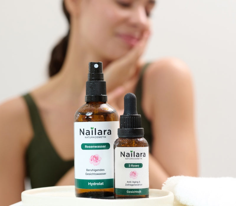 Rosen Set Gesichtsöl + Rosenwasser - Nailara® Naturkosmetik
