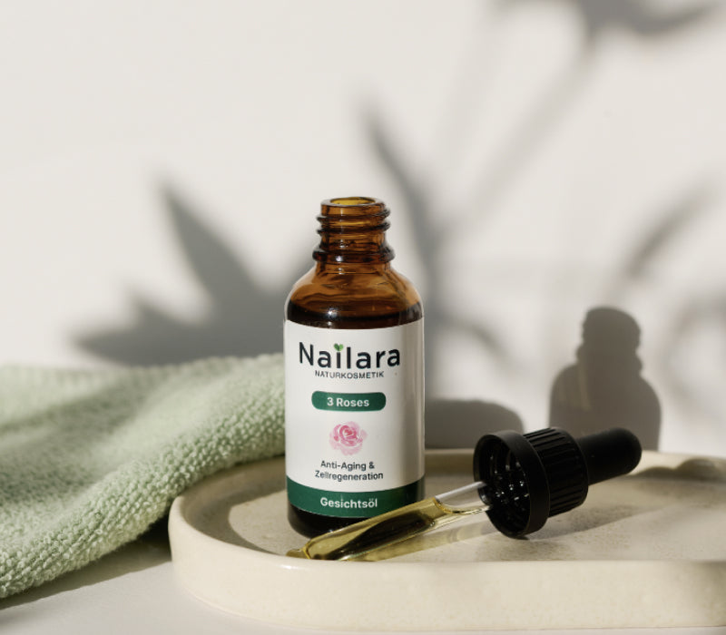 Rosen Gesichtsöl - mit echter Damaszener Rose - Nailara® Naturkosmetik