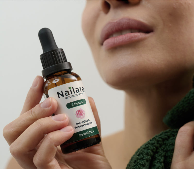 Rosen Gesichtsöl - mit echter Damaszener Rose - Nailara® Naturkosmetik